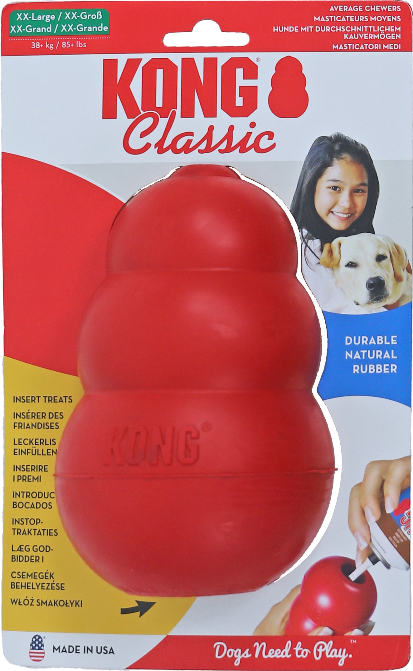 Kong hondenspeelgoed Classic XXL rood D 10 H 15,5 cm