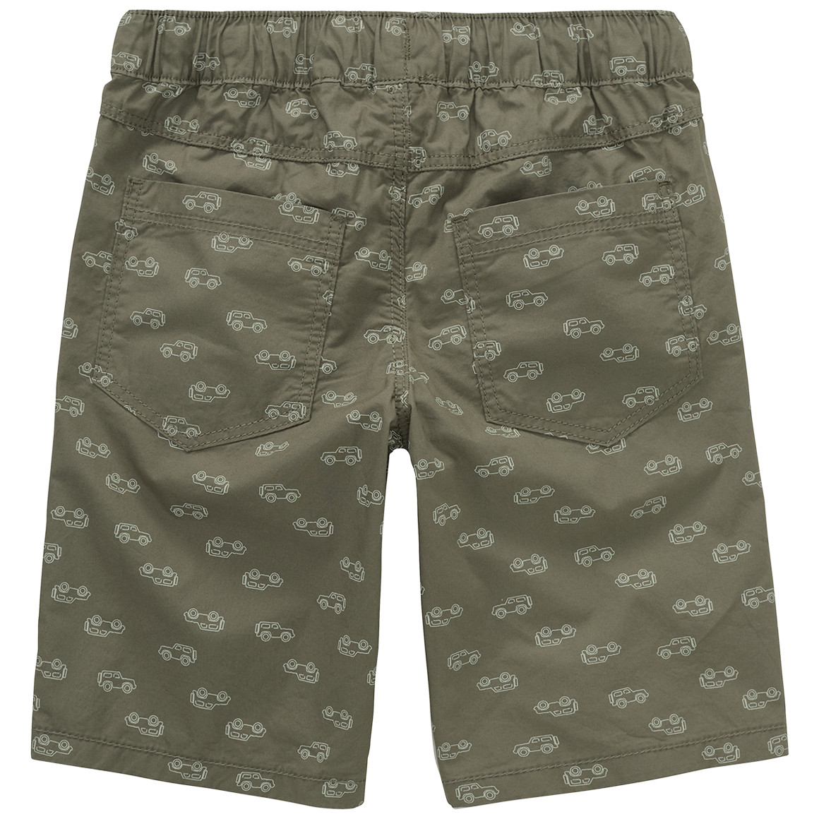 Topolino Jungen Shorts mit Fahrzeug-Prints dunkelgrün