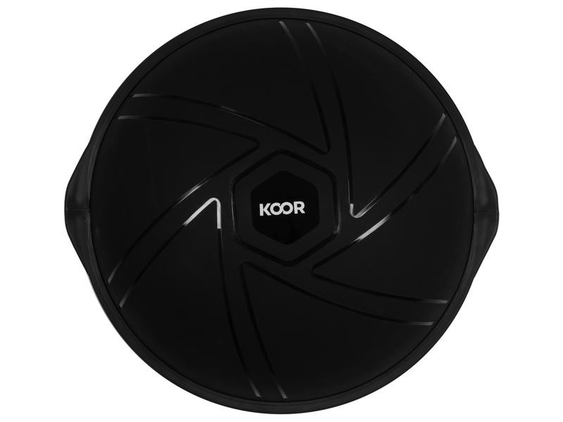 KOOR Balance Ball 63 cm, Schwarz Balancetrainer für Gleichgewichts- und Koordinationstraining