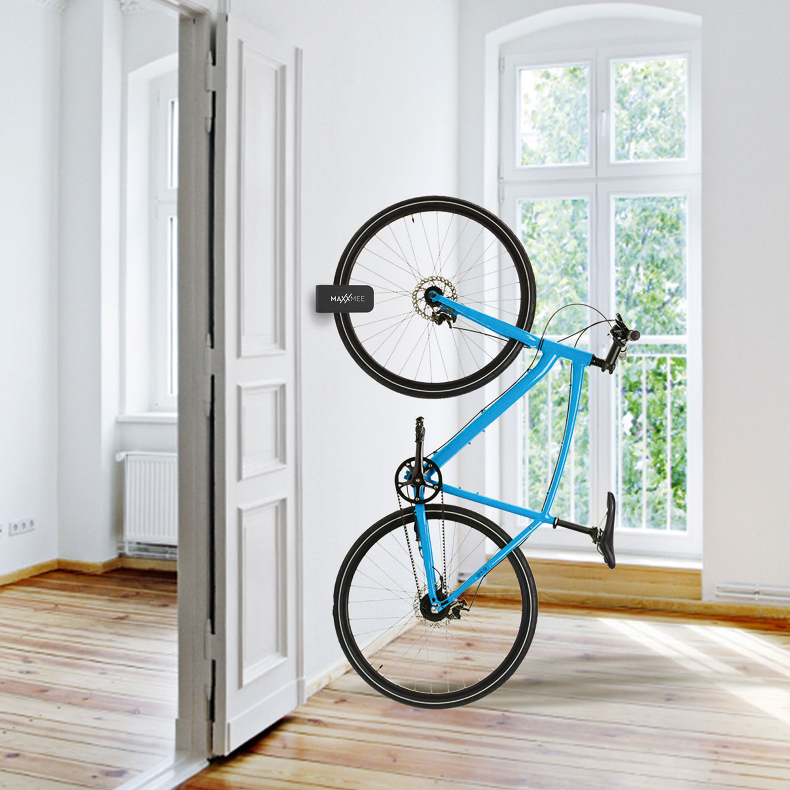MAXXMEE Fahrrad-Wandhalterung - schwarz - mit Befestigungsmaterial