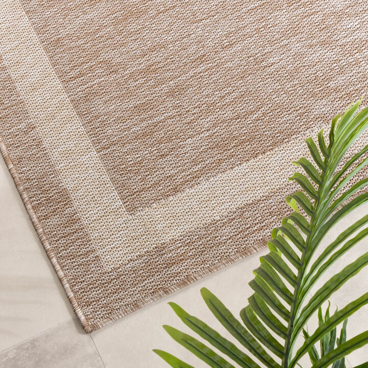 In- & Outdoor loper - Sierra Border Beige/Creme