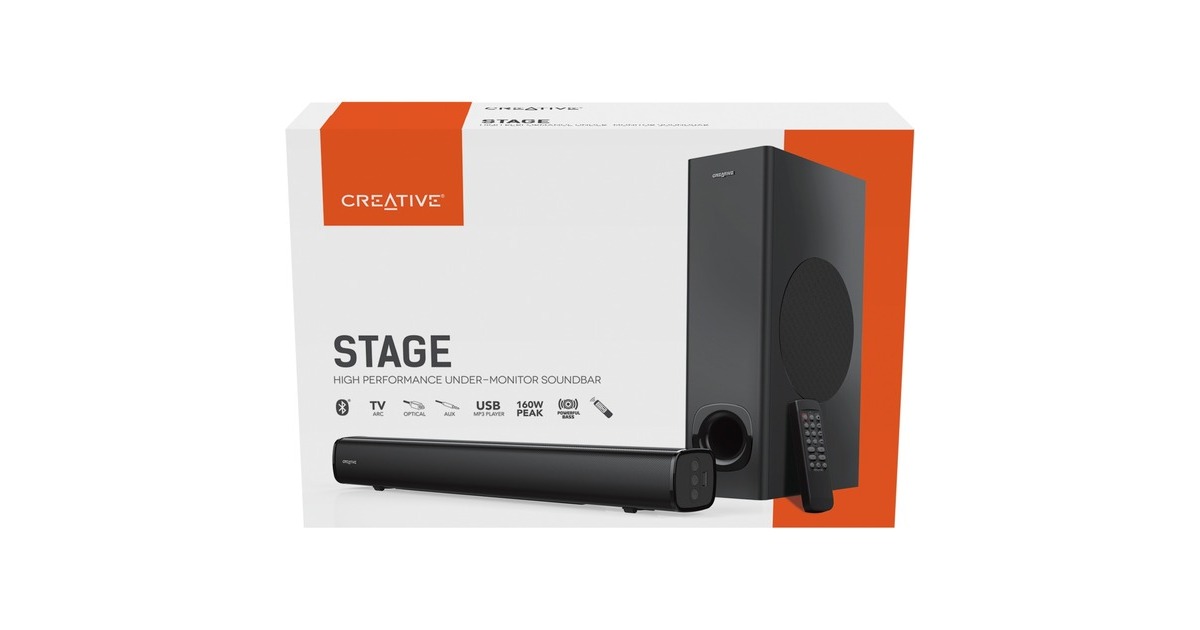 CreativeStage soundbar  (Zwart, Bluetooth)