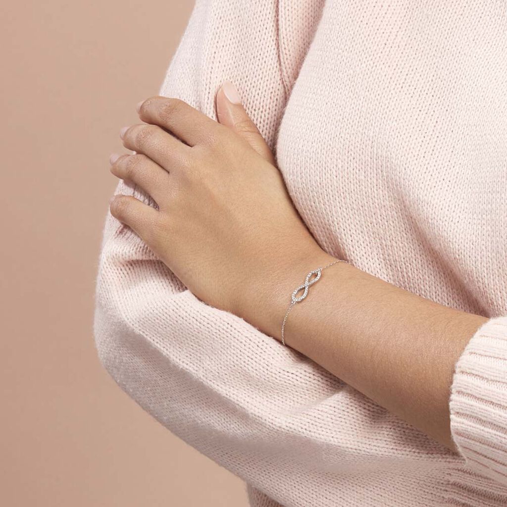 Bracelet Gwenaella Argent Blanc Oxyde De Zirconium