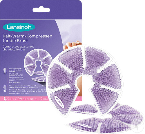 Lansinoh Compresses Apaisantes 3en1 Chaudes/Froides 2 Compresses