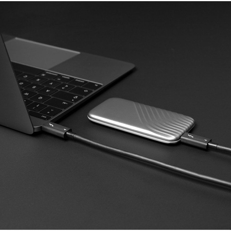 Lindy Câble Thunderbolt 4 de 2m, 40Gbit/s, PD 100W, Actif