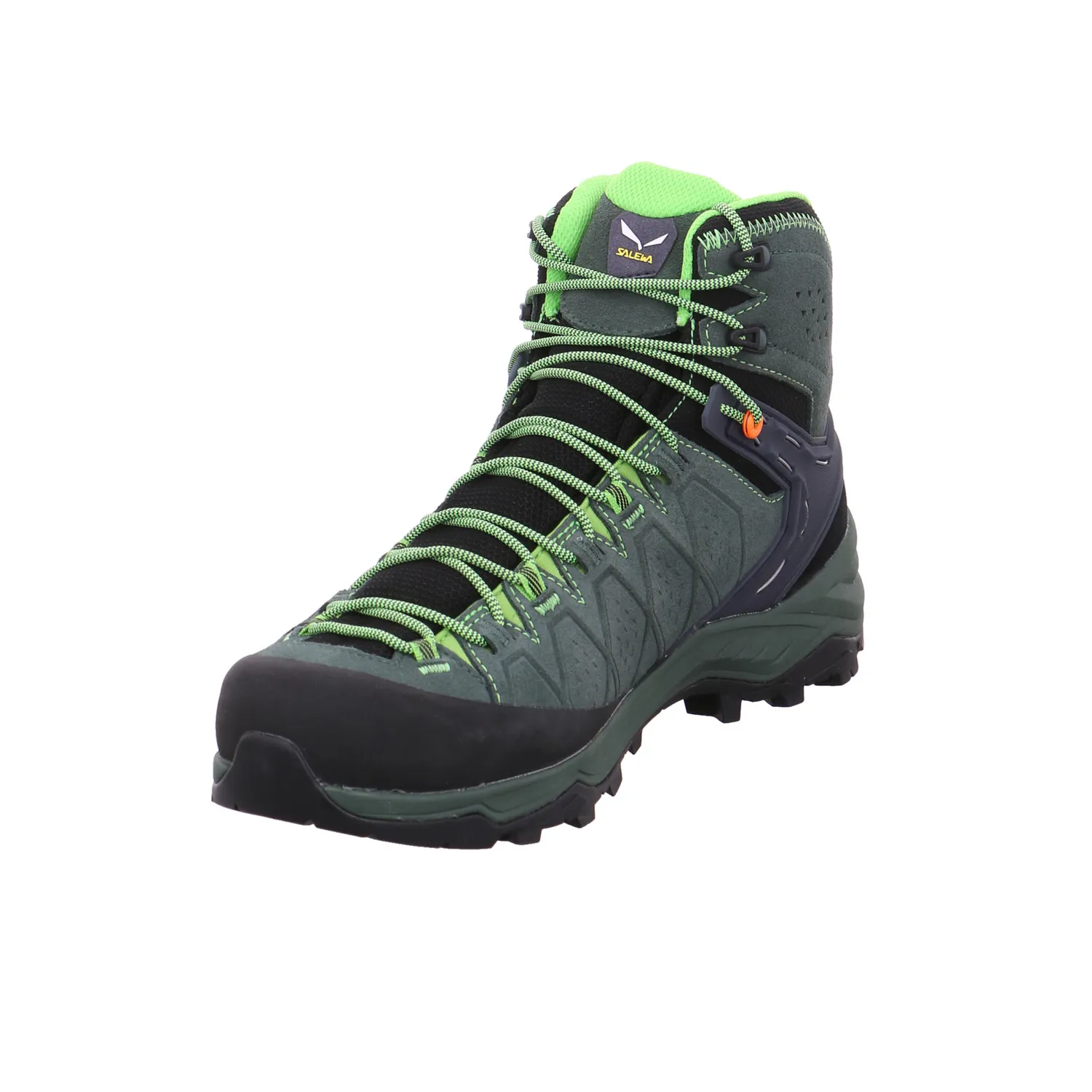 SALEWA Walking + Outdoor Grün Leder
