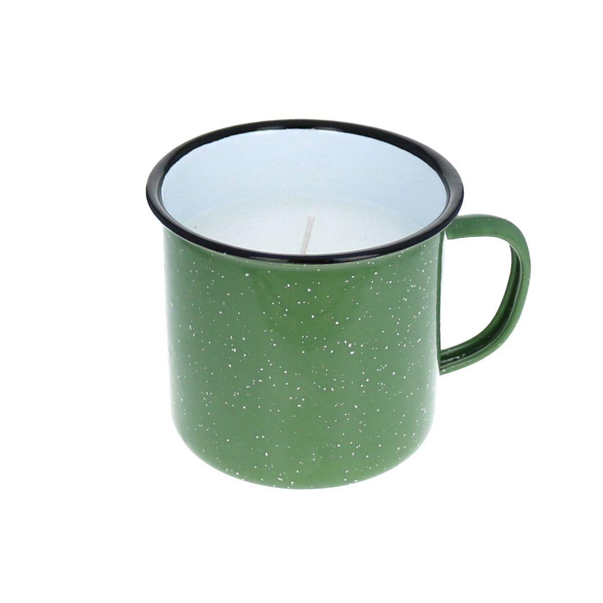 Bougie mug émaillé vert Ma collection Vintage