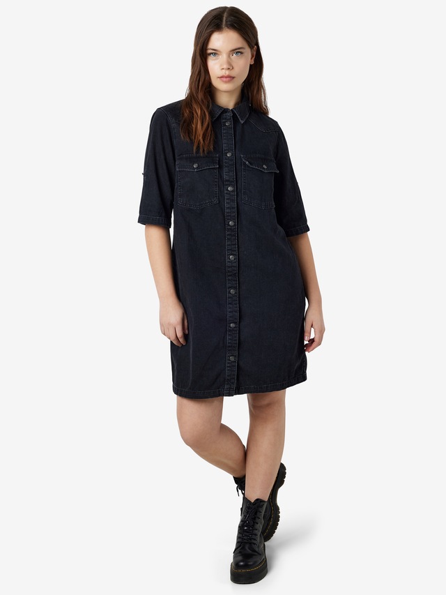 Noisy may Jeanskleid »NMNEW SIGNE S/S DENIM DRESS WG001BL NOOS« Brusttaschen