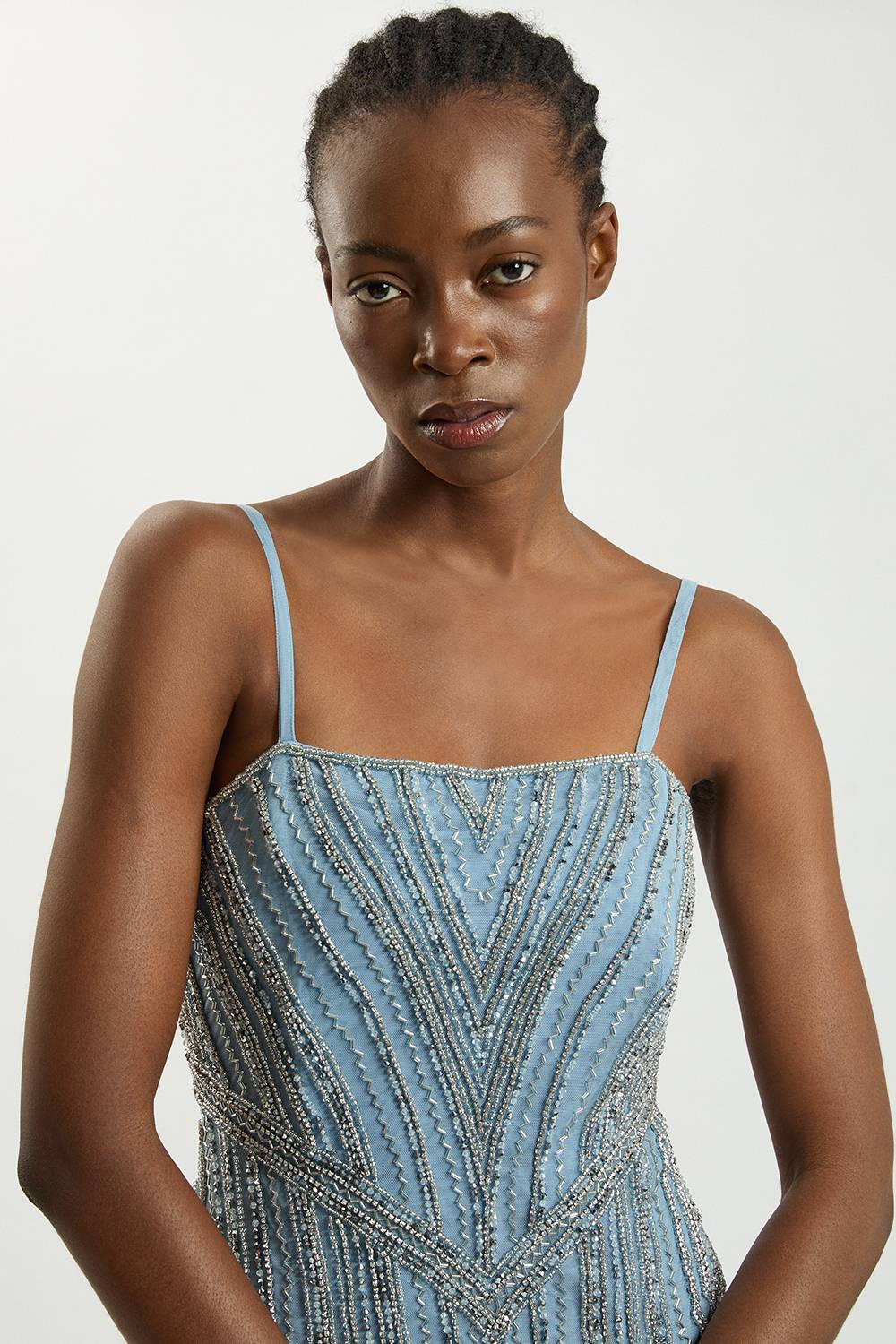 KarenMillen Robe Maxi Corset À Cristaux Petite