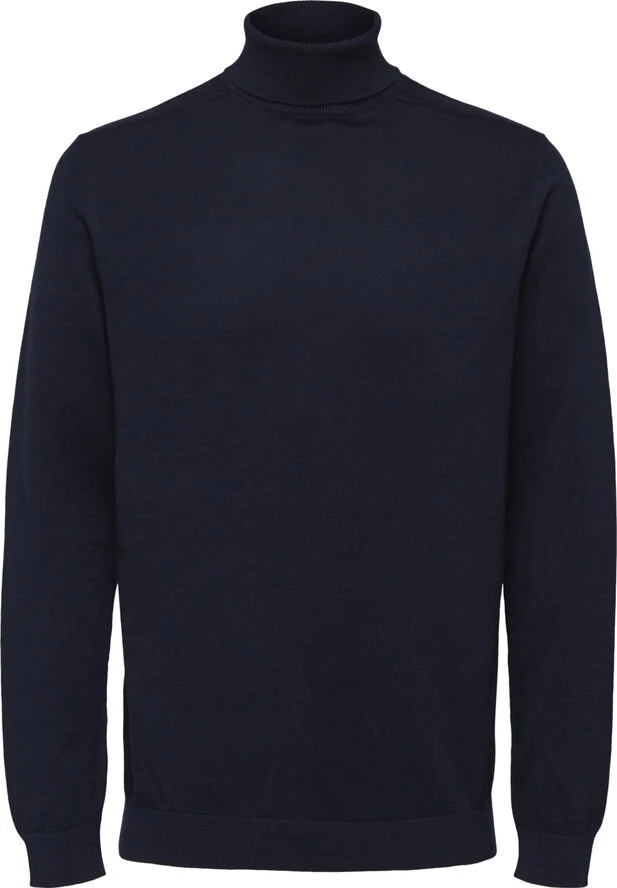 Selected Homme SLHBERG ROLL NECK B NOOS Blå