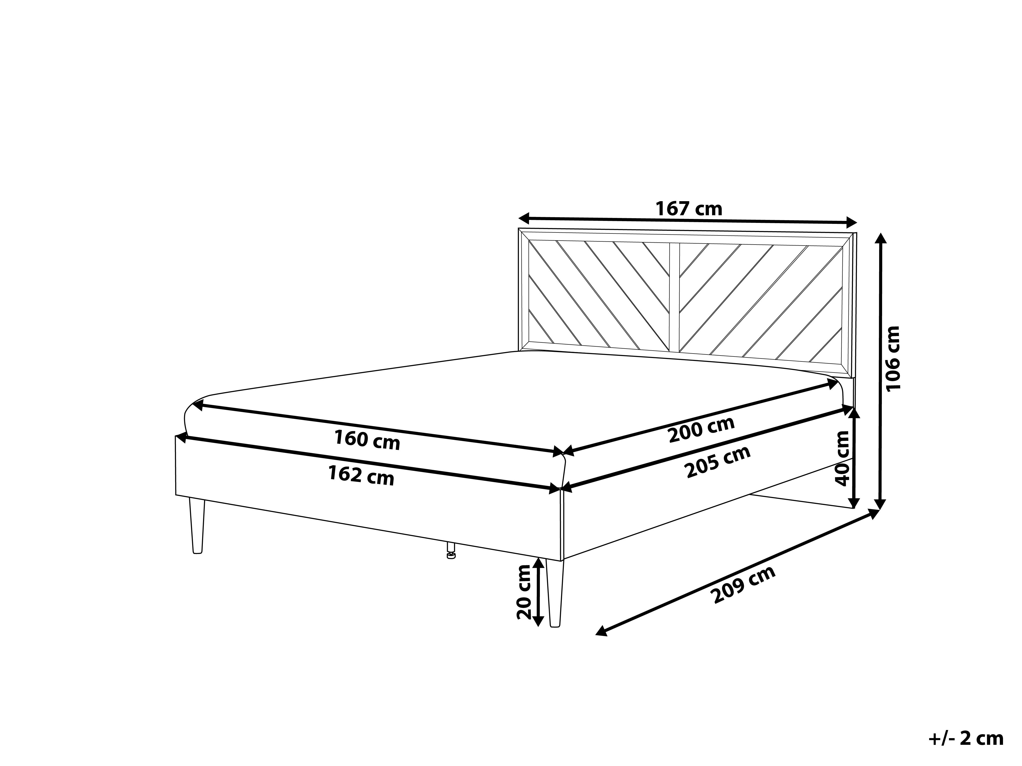 Bed MIALET 160 x 200 cm Donkerbruin