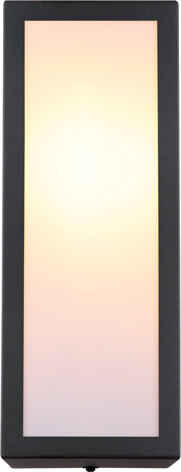 Außenleuchte - schwarz matt - opal - 12 cm