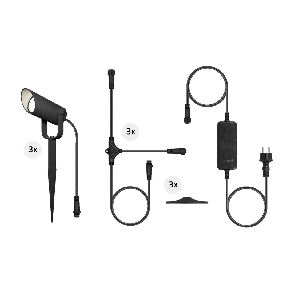 Hombli - Outdoor Smart Spot Light - Kit (3 stk)