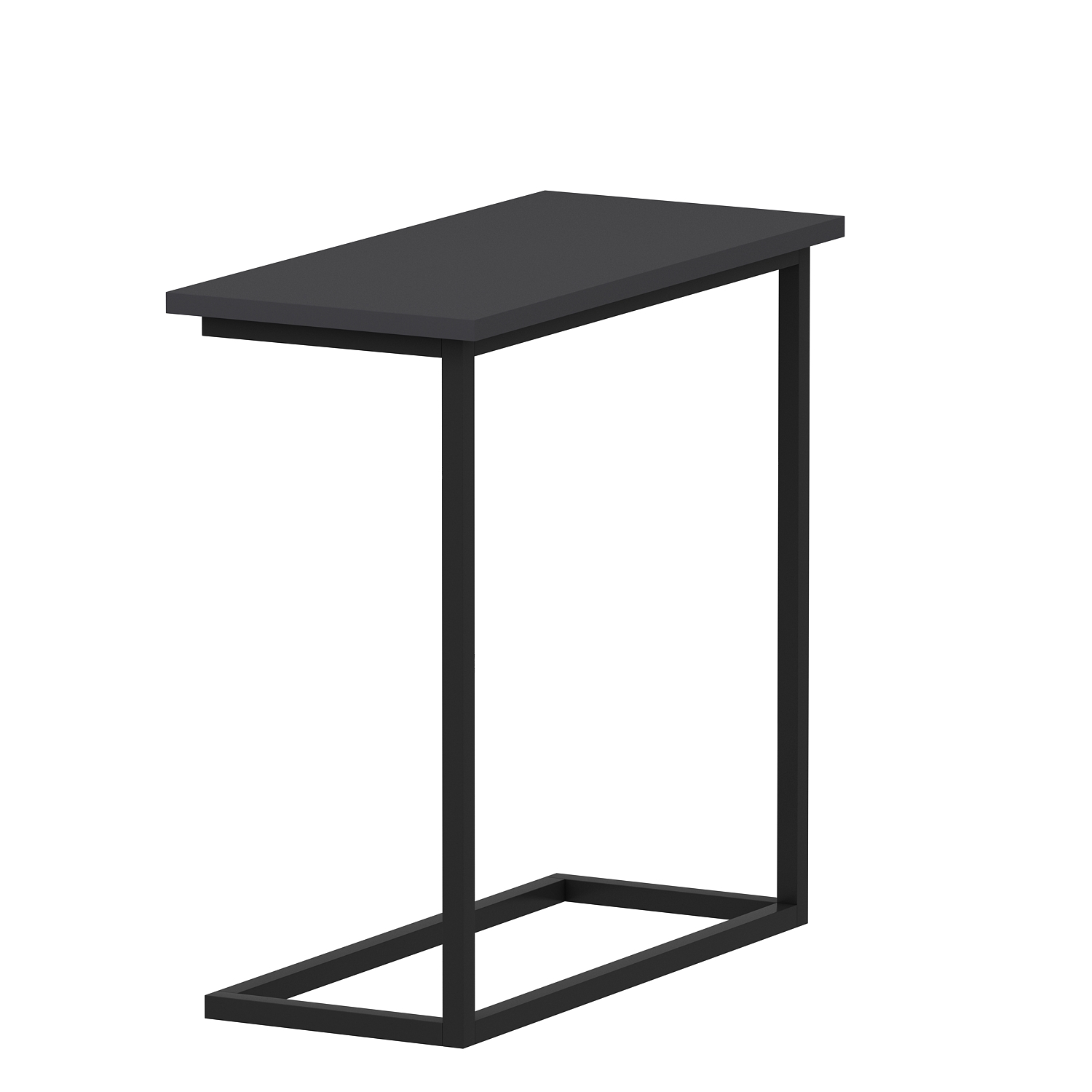 Beistelltisch - grau-schwarz - Metall - 64 cm