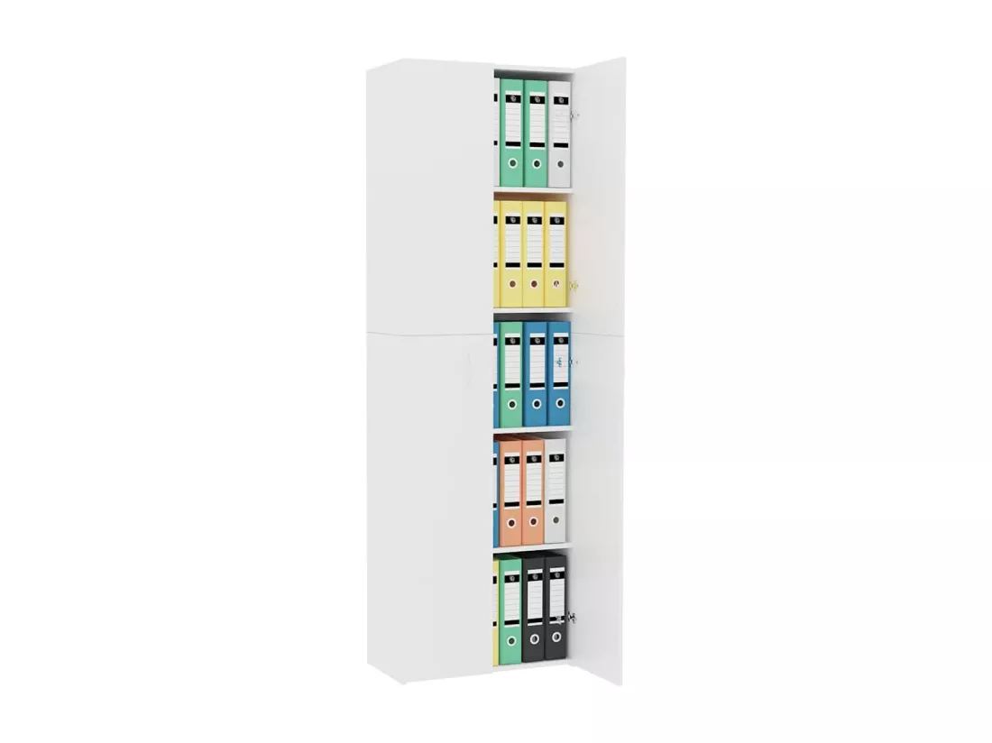 Armoire de bureau Blanc 60 x 32 x 190 cm Bois d'ingénierie