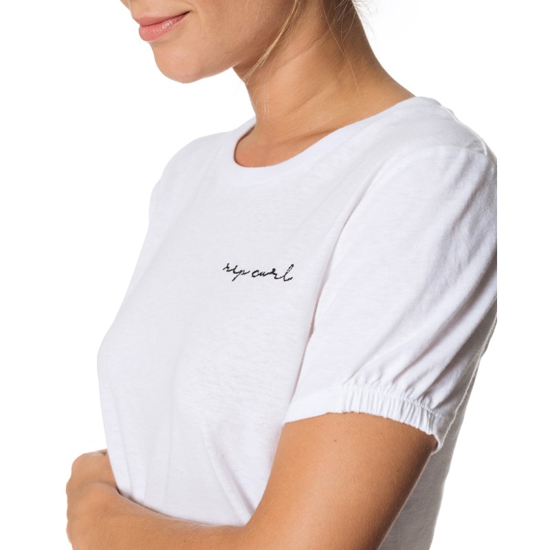 T-Shirt Femme Rip Curl La Dolce Vita White - The Corner Shop