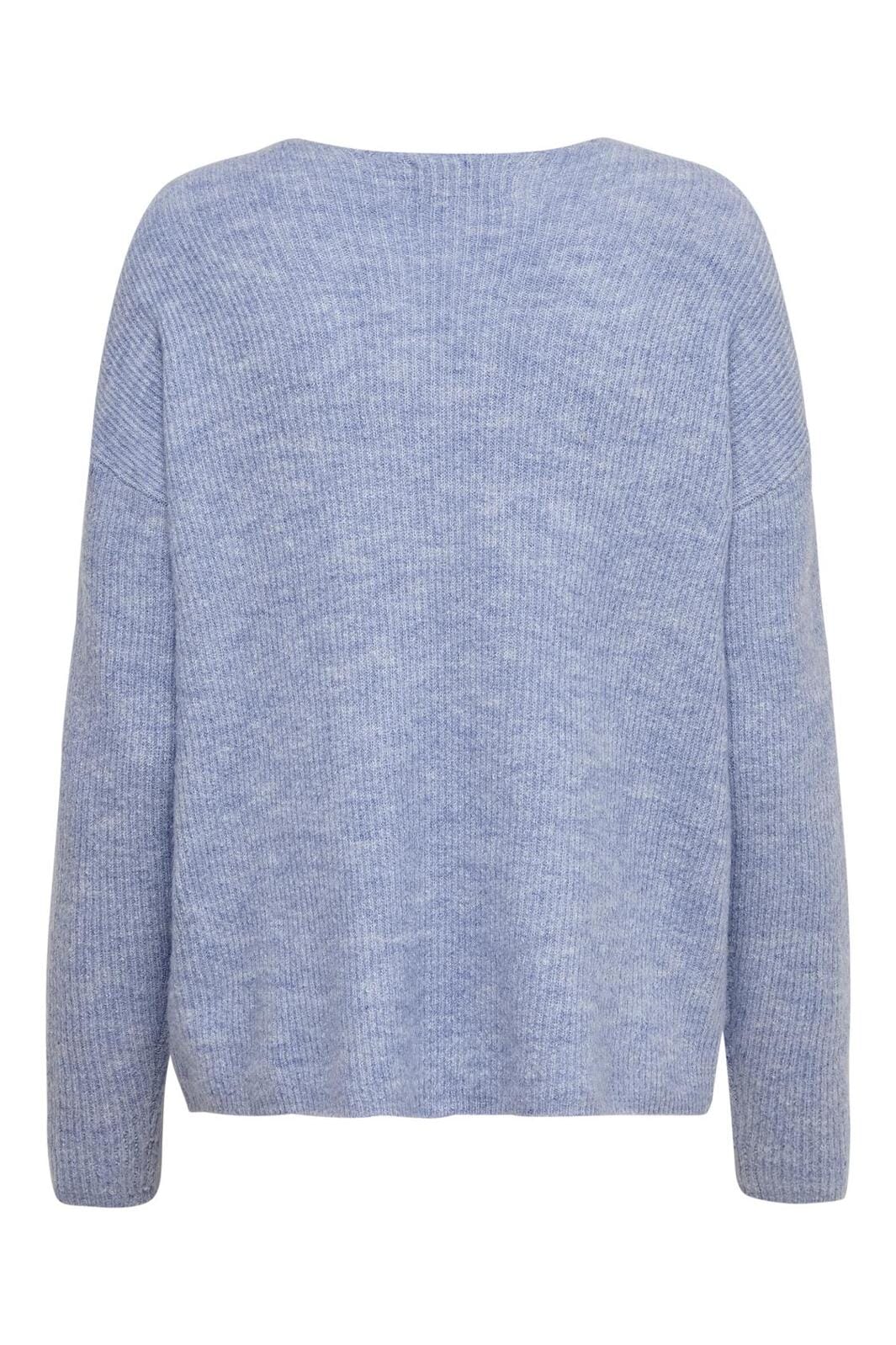 Only Onlcamilla V-Neck L/S Pullover Knt 3362111 skyway melange