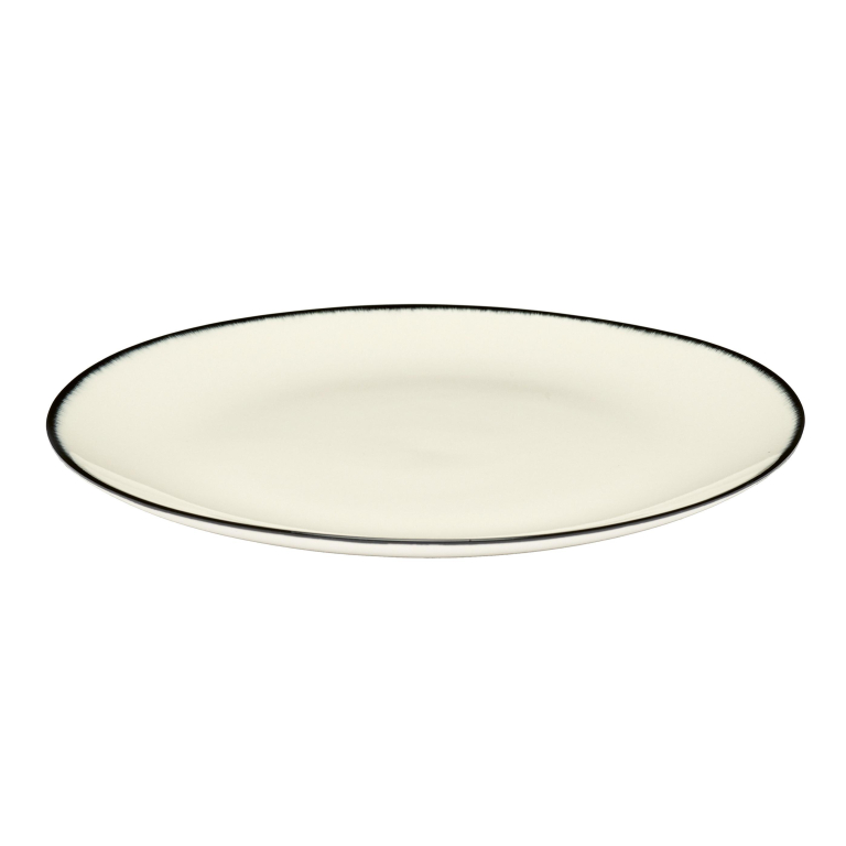 Serax Dé tableware by Ann Demeulemeester ontbijtbord Ø17,5 set van 2 White/Black 1