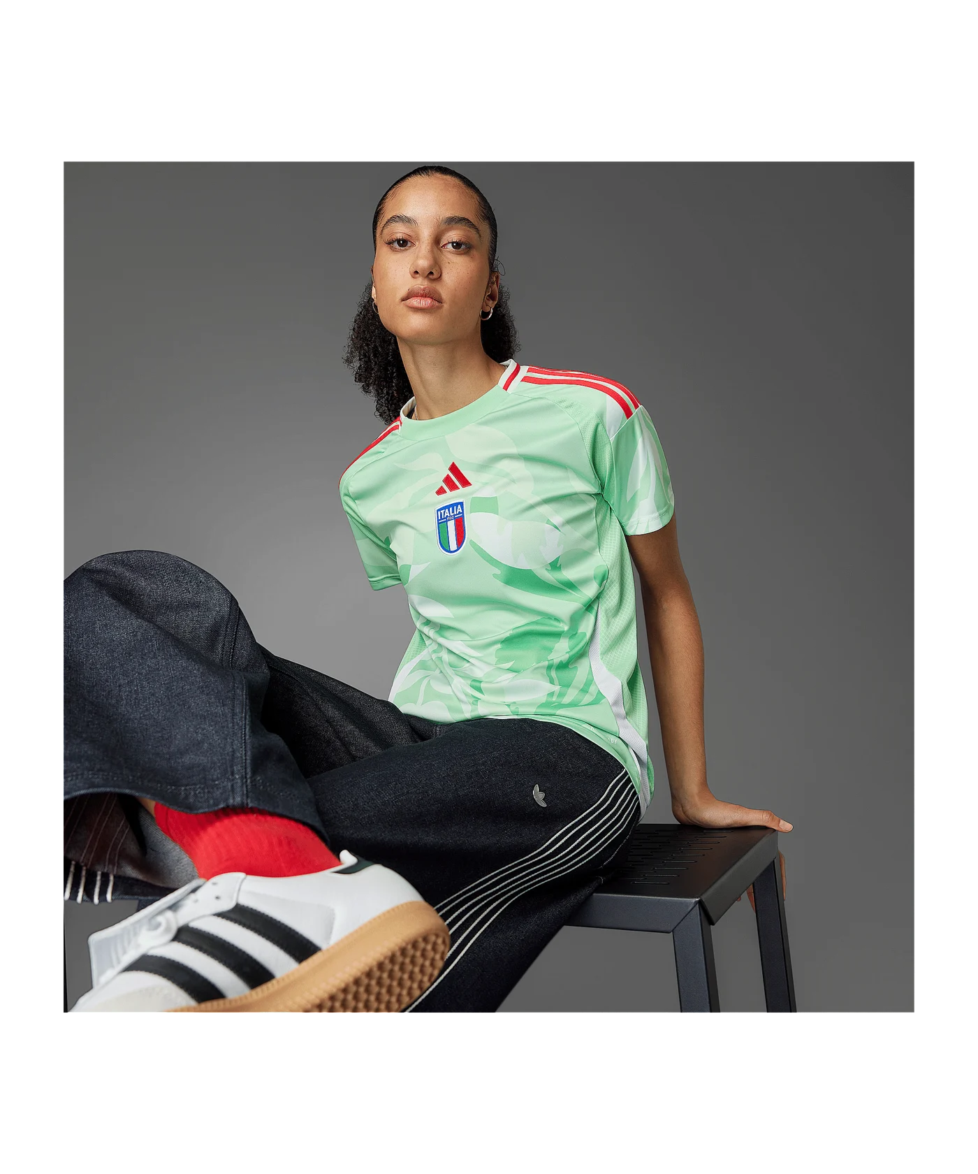 adidas Italien Trikot Auswärts EM 2025 Damen Grün