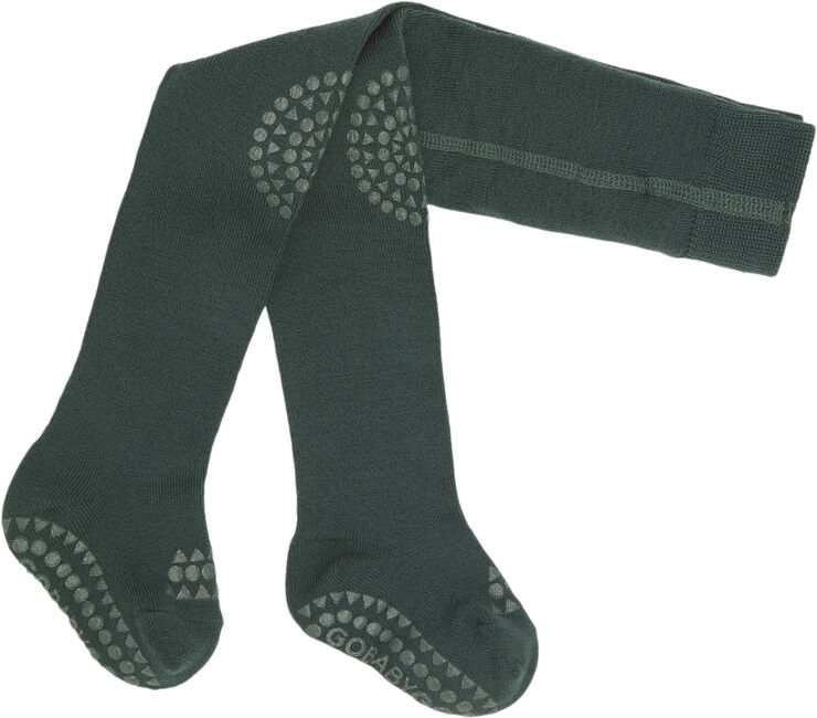 GoBabyGo Crawling Tights - Merino Wool LV Brown melange