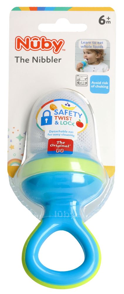 NUBY Fruchtsauger Premium BLAU-GRÜN 1 Stk