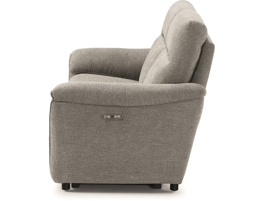 CONCEPT1 - Canapé tissu Barbados 3 places 2 relax électrique gris