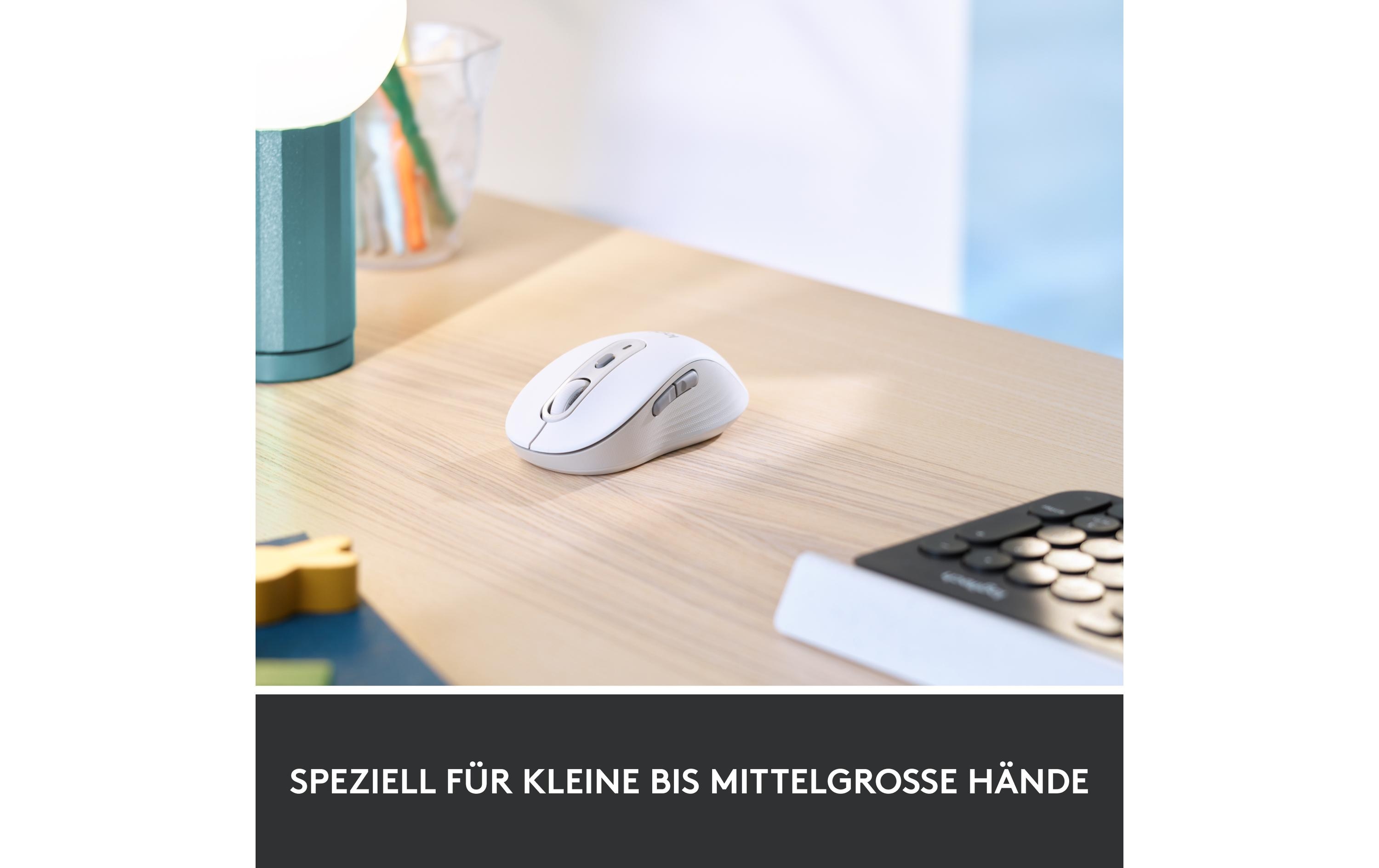 Maus Signature M650 for Business WeissPräzise Wireless-Maus mit «Logitech SilentTouch»-Technologie