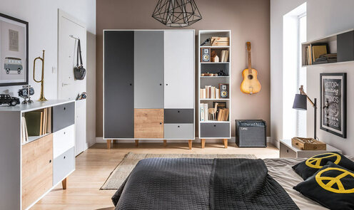 Armoire 2 portes Oak/Bois CONCEPT - VOX