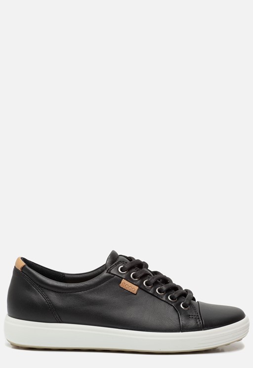 Ecco Soft 7 W Sneakers zwart Leer