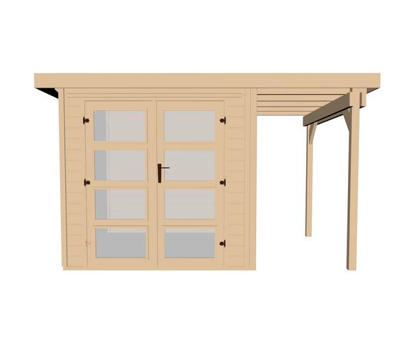 Weka Gartenhaus 321 + 115 cm Anbau