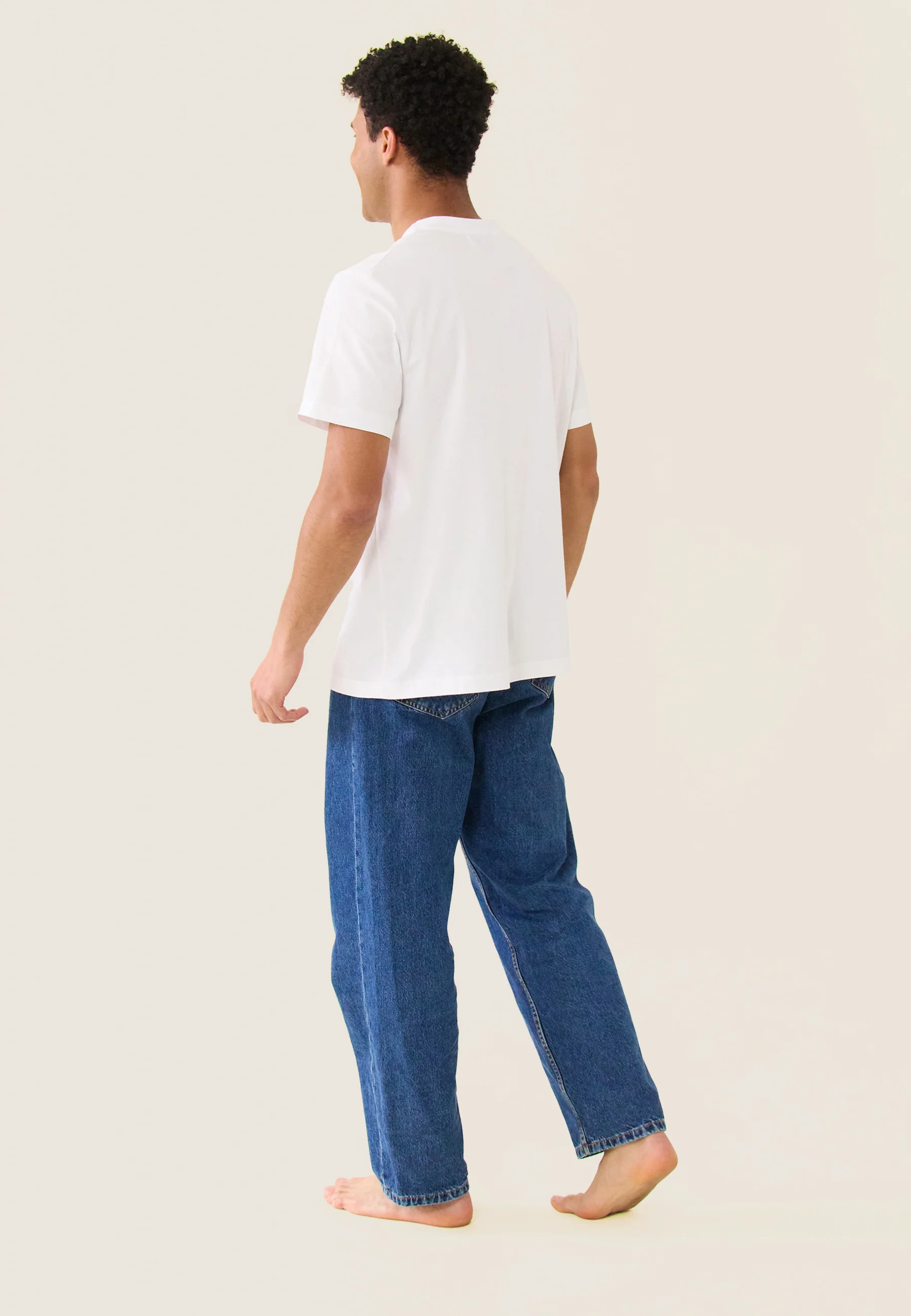 T-shirt mixte col rond en coton-Jean-P Intrépide Blanc