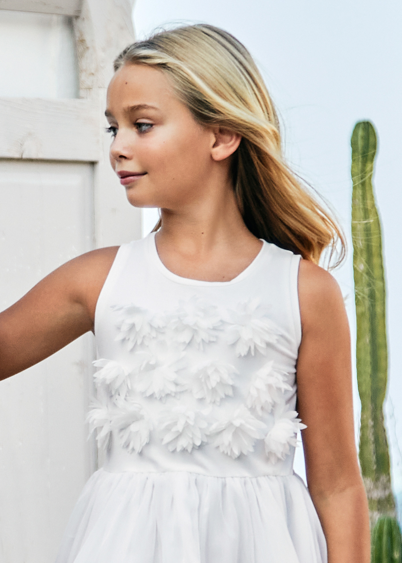 vestido infantil com apliques