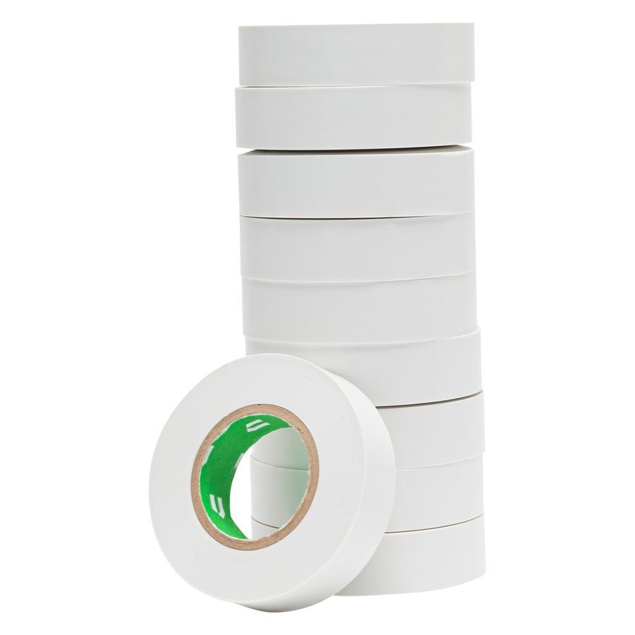 Unisport Ruban 1,9 cm x 19 m Lot de 10 - Blanc