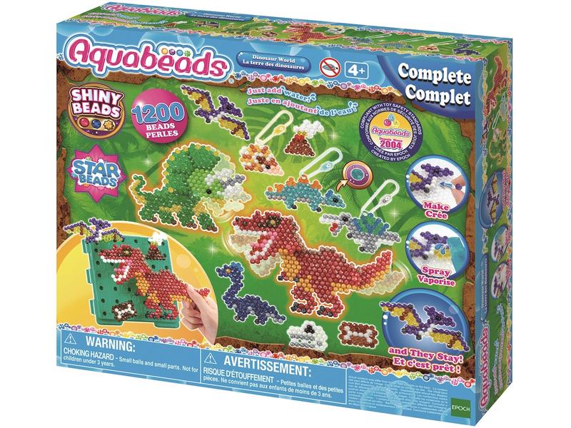 Aquabeads Bastelset Dinosaurier Bastelperlen zum Thema Dinos