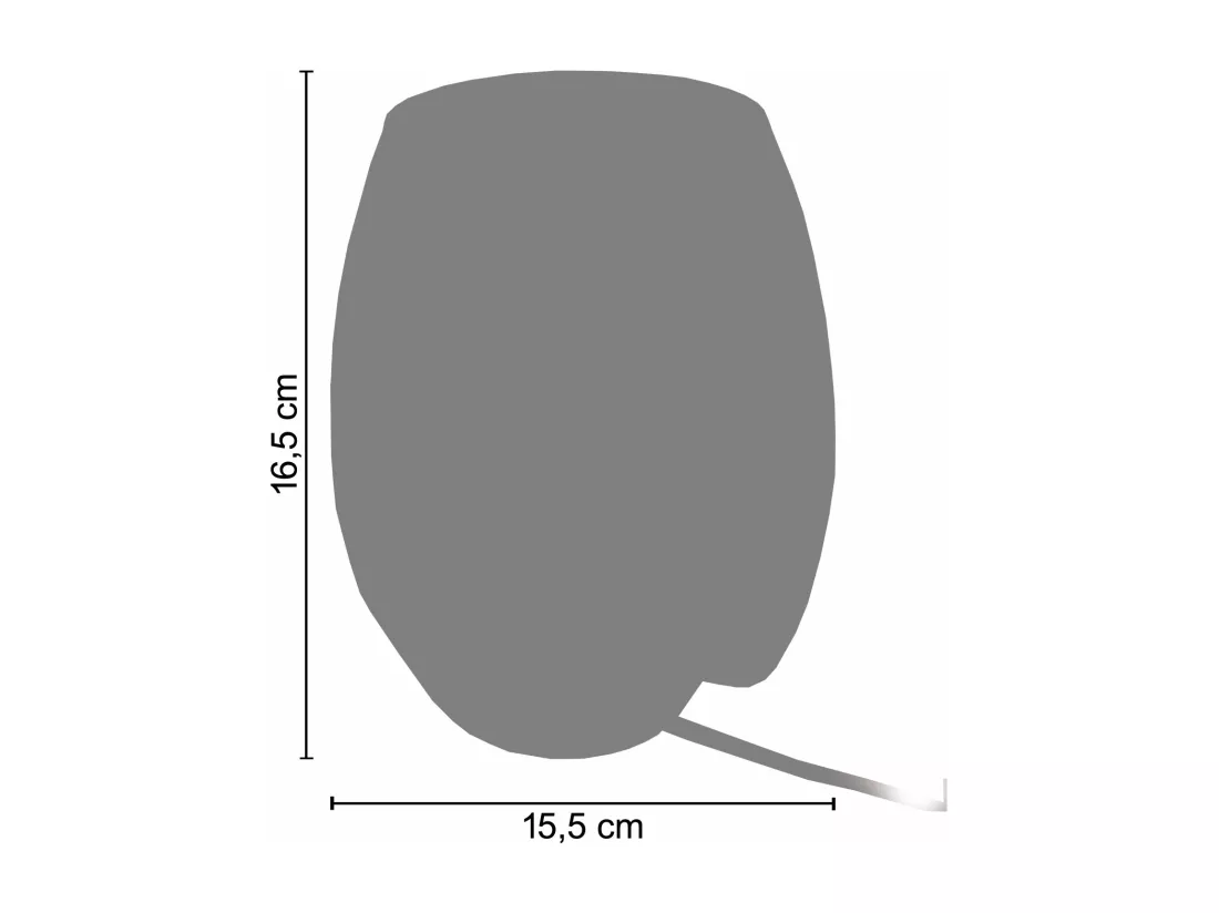 Lampe de chevet ovale verre vert 16,5 cm.