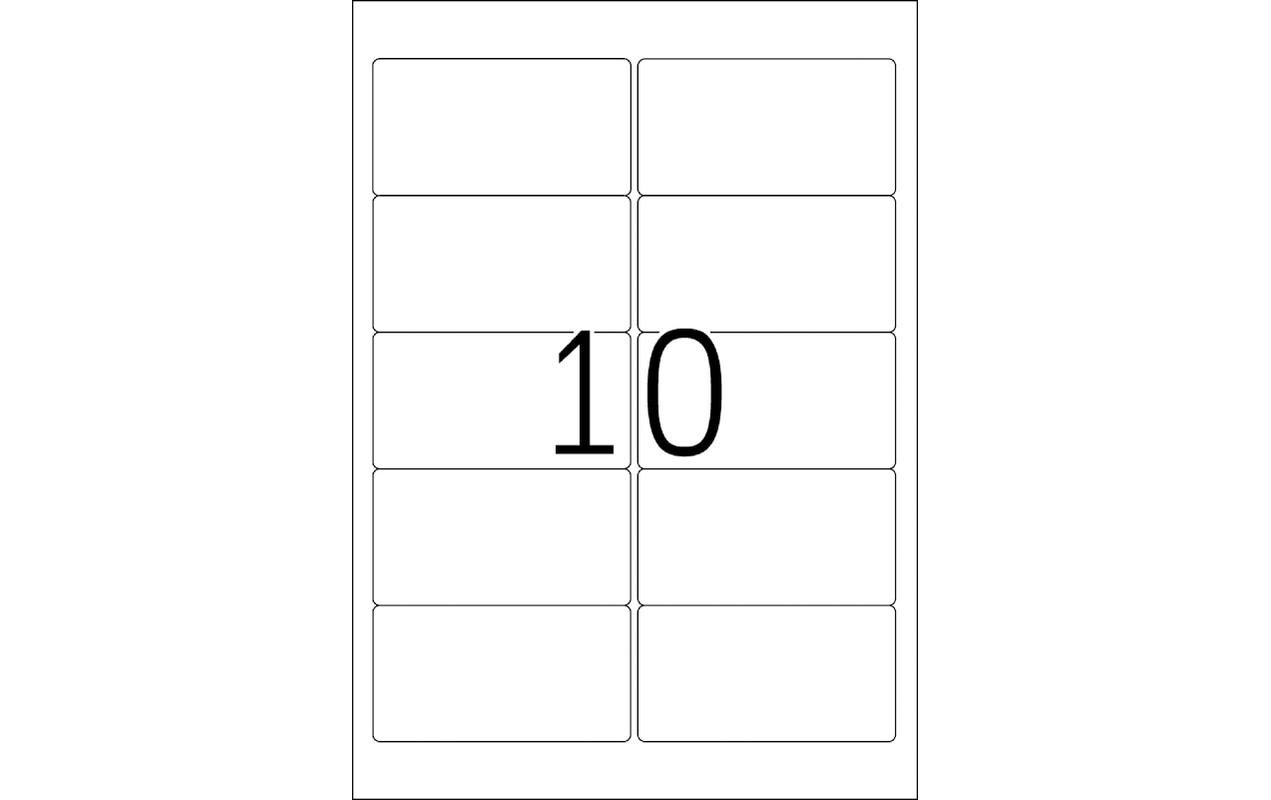 Folien-Etiketten 60 x 26 mm, 25 BlattTransparentes Druckeretikett