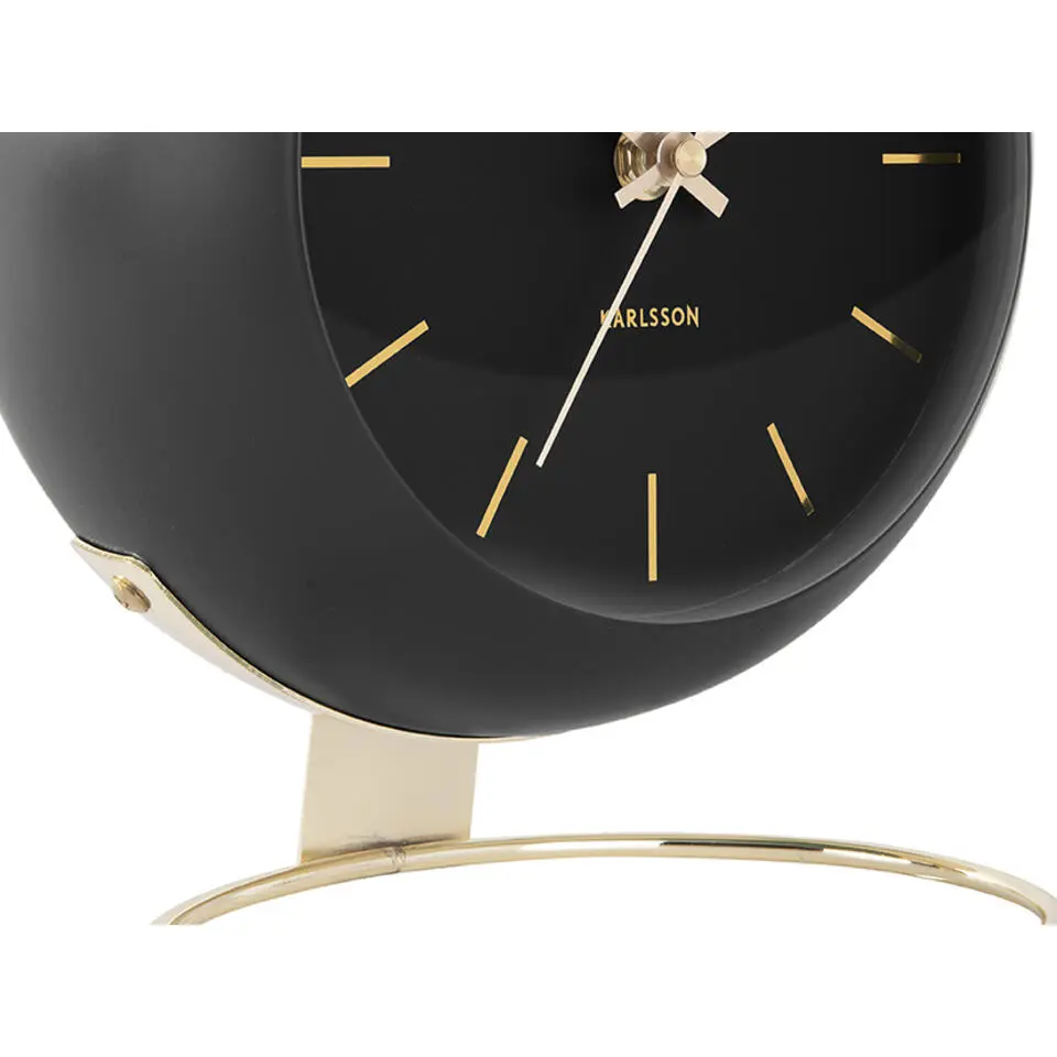 Karlsson - Tafelklok Globe - Zwart