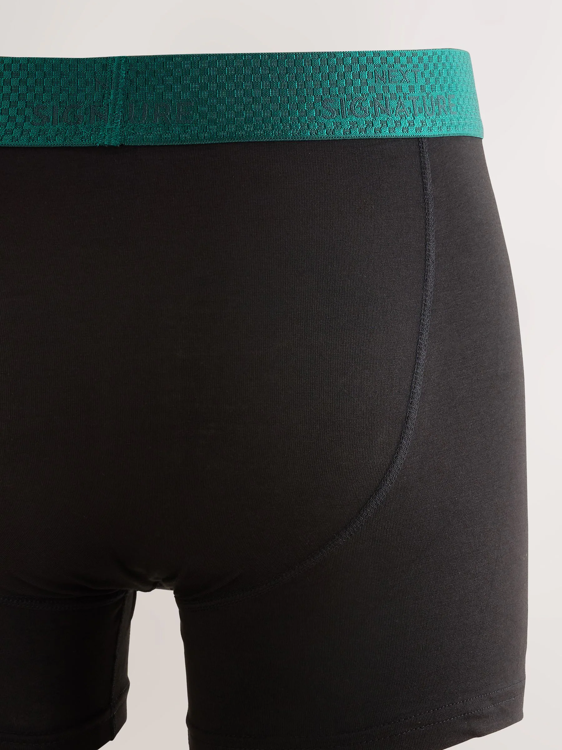 Zwart rijk metallic rood/groen tailleband - Signature Comfort Zachte Boxershorts