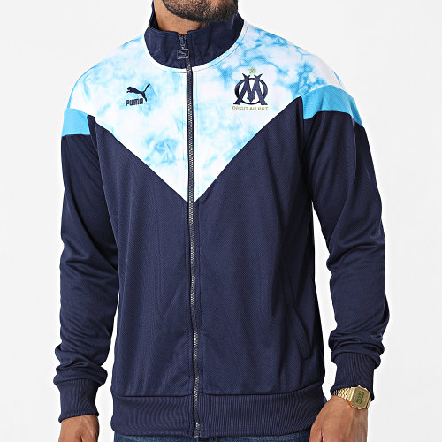 Veste Zippée OM Iconic Bleu Marine