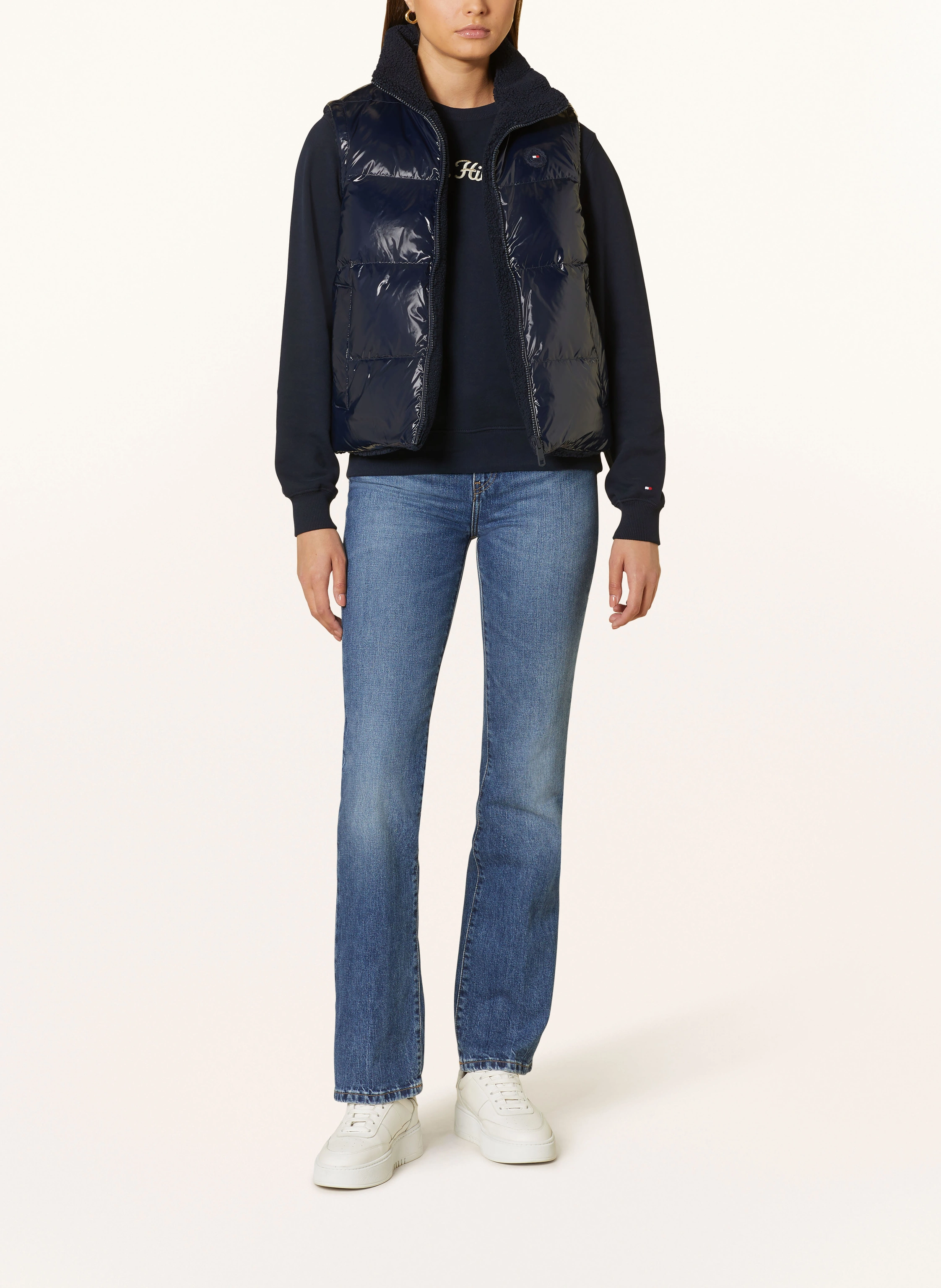 TOMMY HILFIGER Daunenweste zum Wenden mit Teddyfell