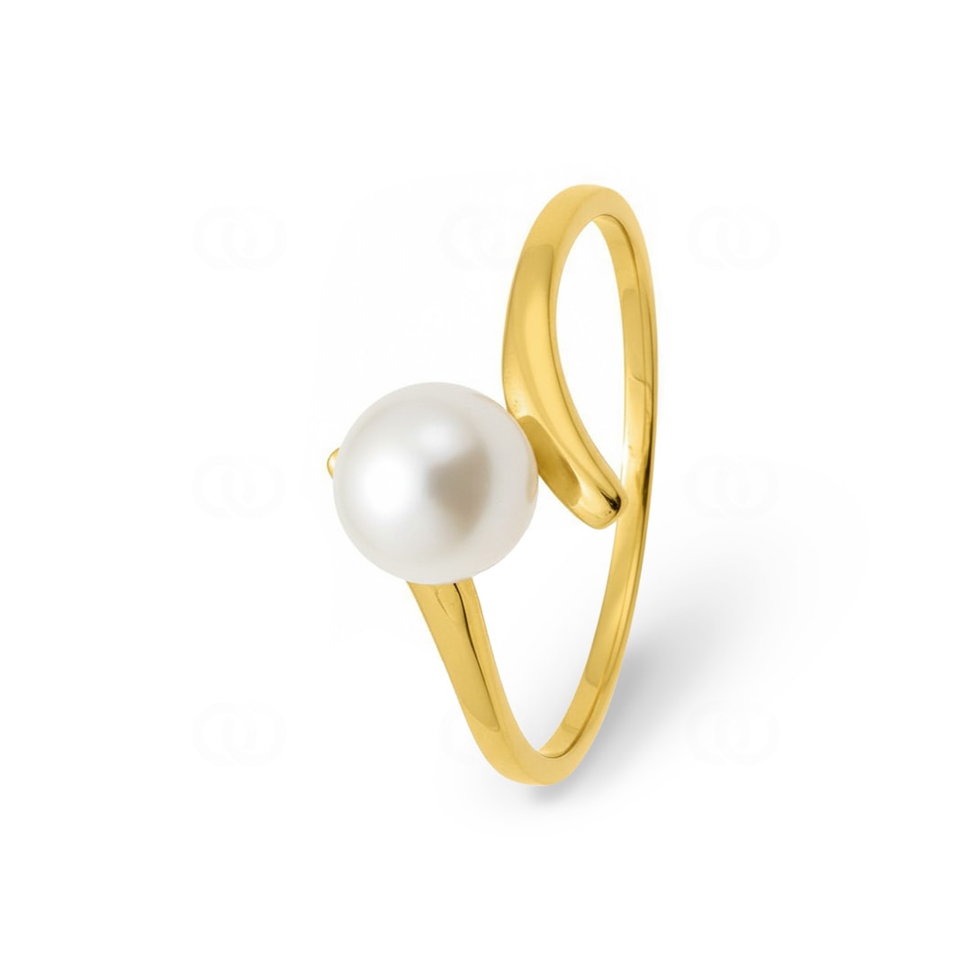 Ring 750/18 K Gelbgold mit Süsswasserzuchtperle Ø 6mm