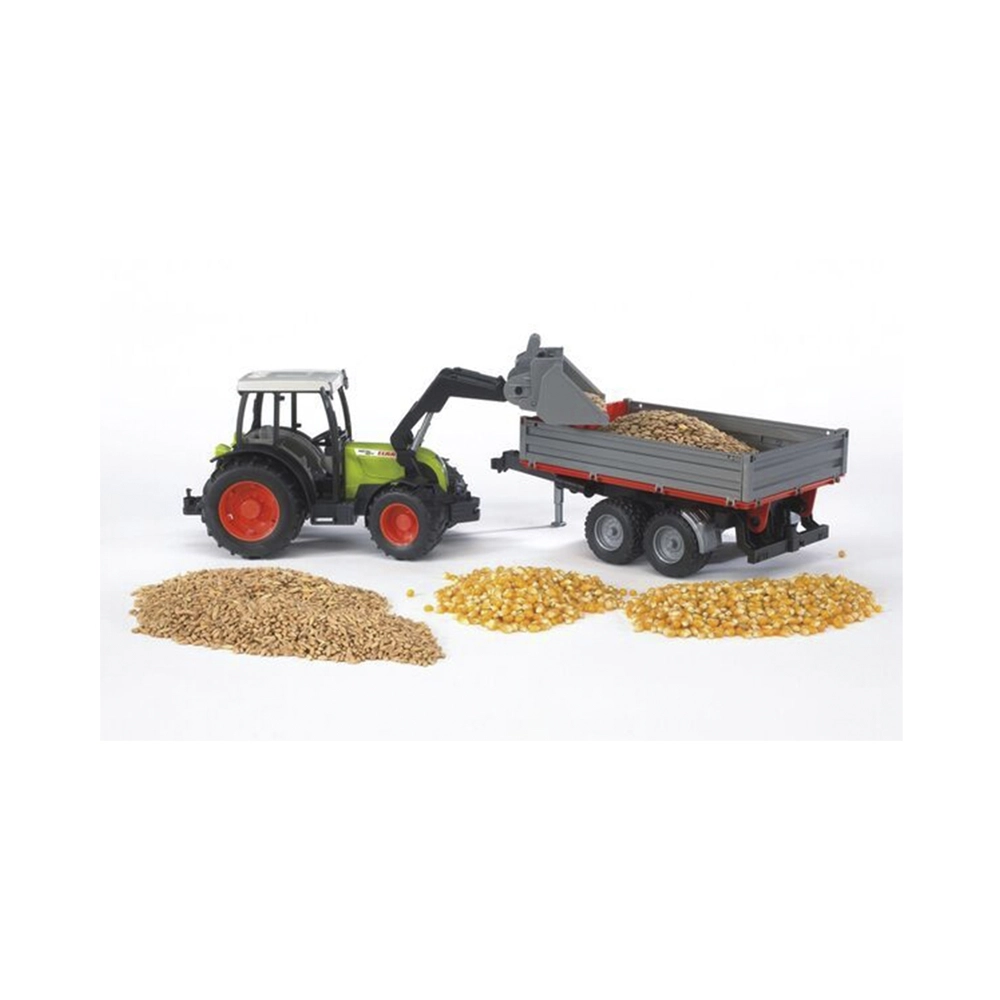 Bruder Claas Nectis 267 F mit Frontlader & Anhänger