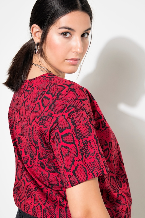 T-Shirt, oversized, Snake-Print