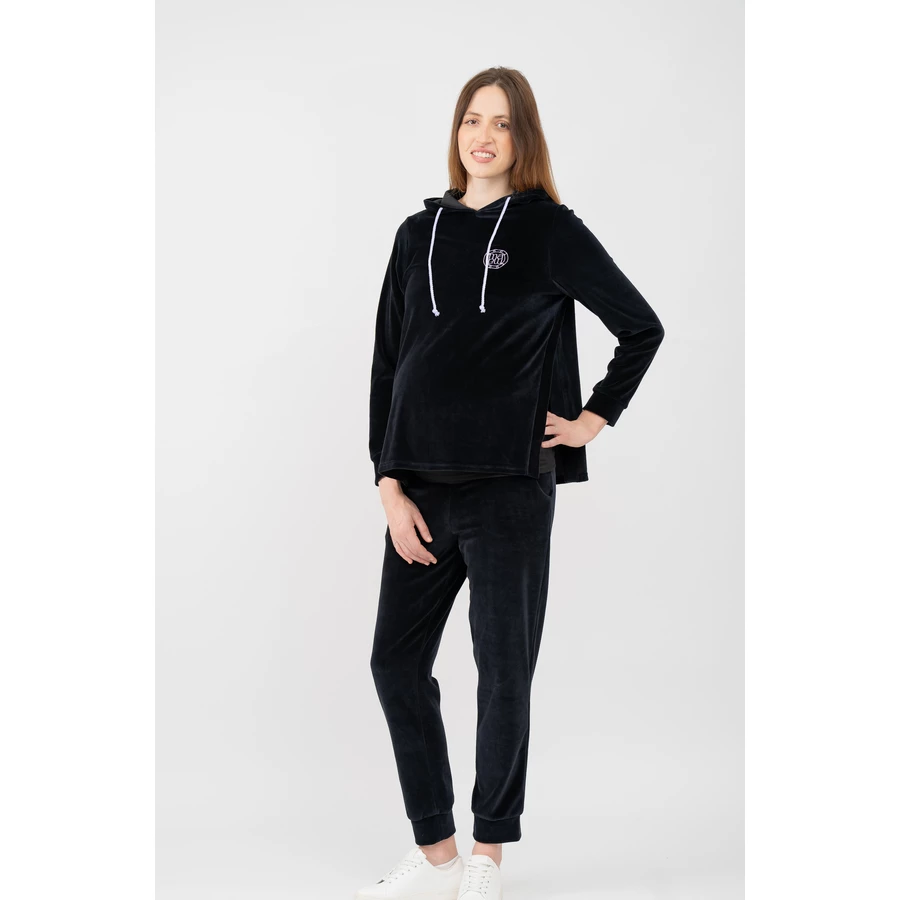 Cool Mama Mutterschaft & Stillen Hoodie 2 in 1 SCHWARZ