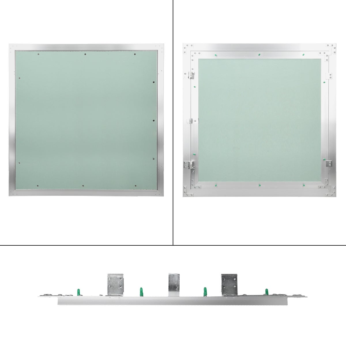 ECD Duitsland Toegangspaneel/Toegangsdeur met gipsplaatinzetstuk 600x600mm, 12,5mm gipsplaat, Aluminium frame, Toegangsdeur/Onderhoudsluik/Reinigingsluik/Onderhoudsopening, Geschikt voor vochtige ruimtes, Gipsplaatconstructie