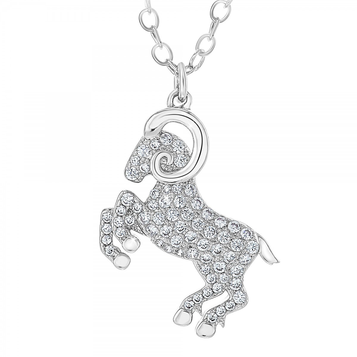 Collier signe astrologique bélier orné de Cristaux scintillants SC Crystal