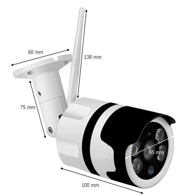 Udendørs Wi-Fi / IP-kamera 2MPixel TUYA-kompatibelt