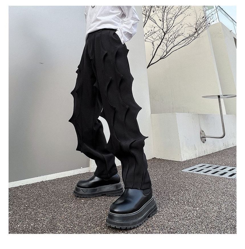 Omozando - Hoge taille effen rechte broek