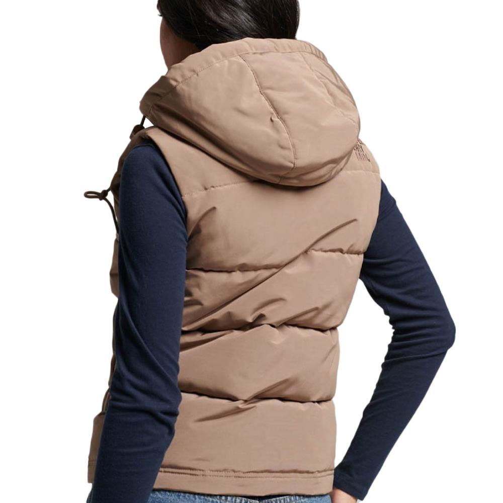 Superdry Doudoune sans manche Marron Femme Superdry Everest