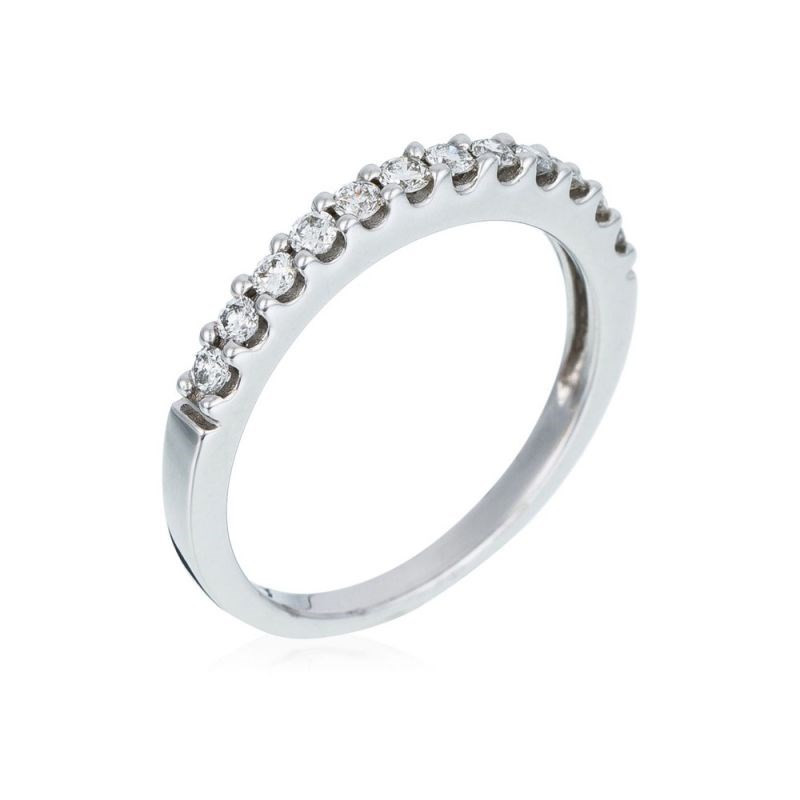 Bague Alliance Or blanc et Diamants